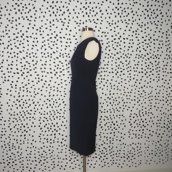 Rebecca Taylor Navy Blue Classic Sleeveless Suit Sheath Dress - Picture 6 of 11